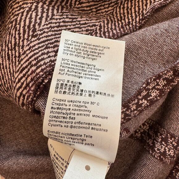 Marc Cain Houndstooth Herringbone Button Up Lace Blazer Small NWOT - Picture 11 of 16